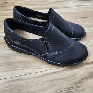 G.H Bass Womens Shoes Black Leather Loafers Slip-On Size 11  NWOT